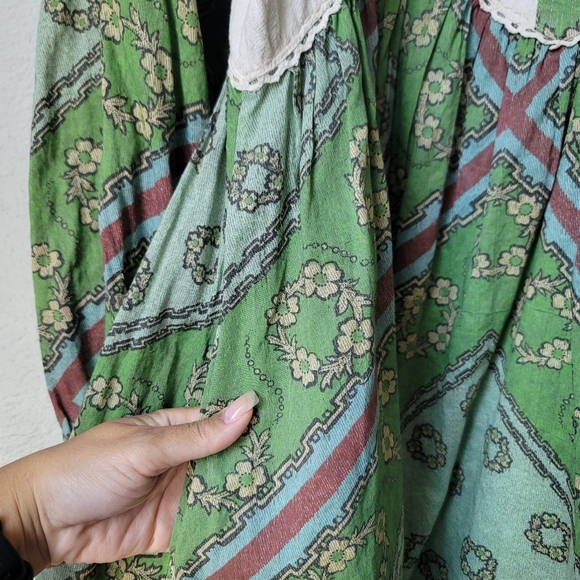 Free People Day Dreaming Boho Embroidered Mini Dress, Small, Color Lake Combo - Picture 8 of 11